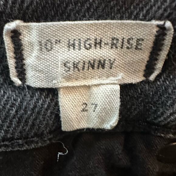 Madewell Jeans Size 27 Black Denim 10 " High Rise MA977 Skinny Starkey Wash 2020 - Picture 6 of 13